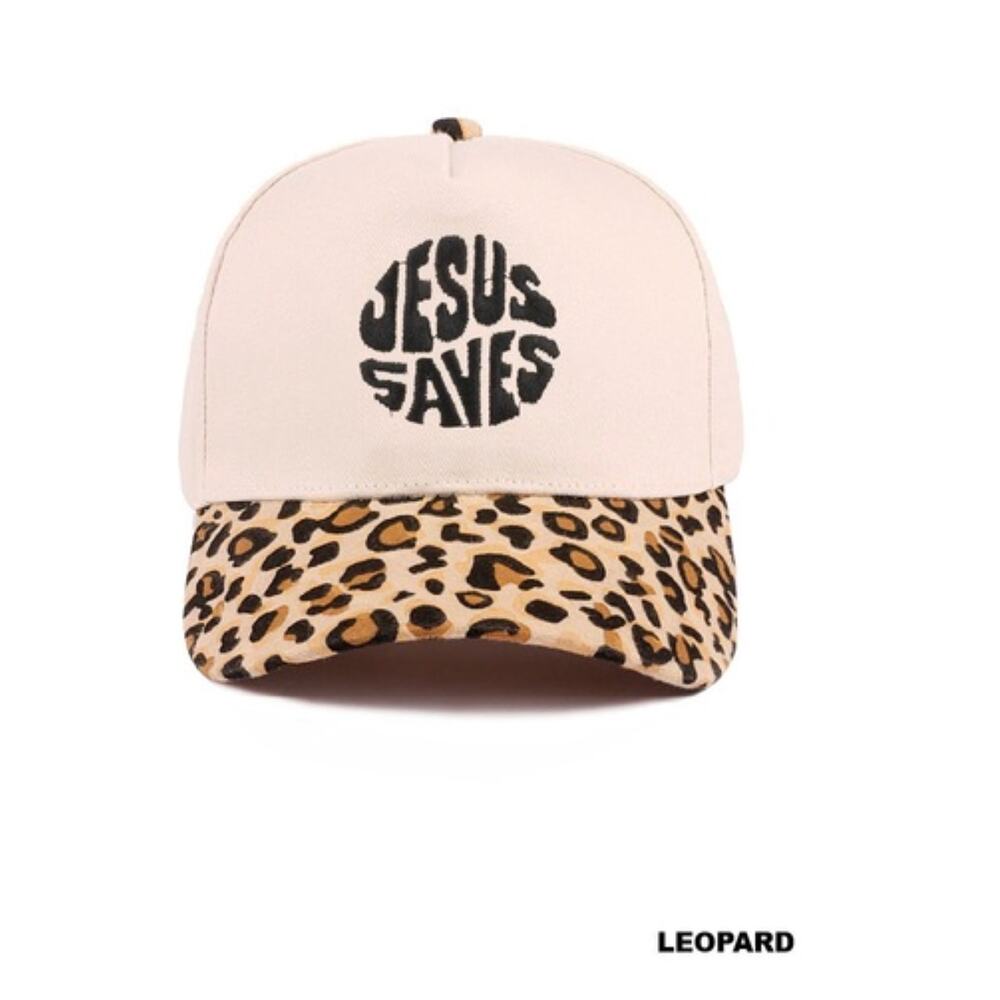 ZENANA CHRISTIAN JESUS SAVES TWO TONE COTTON HAT BASEBALL CAP TAN NEW CASUAL